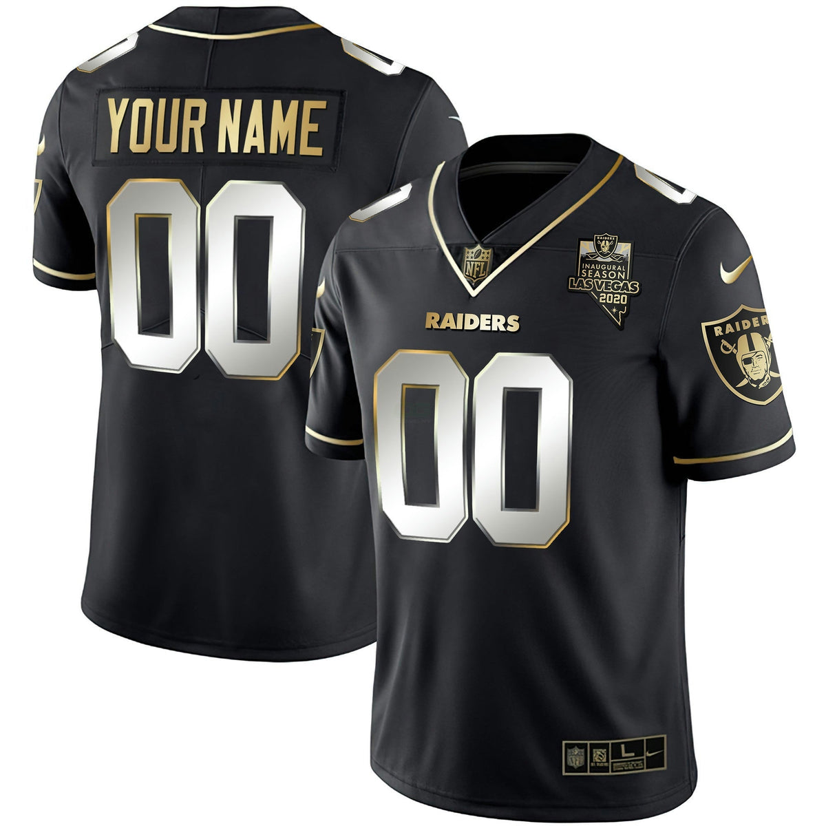 Jersey NFL Vapor Gold Custom Name and Number