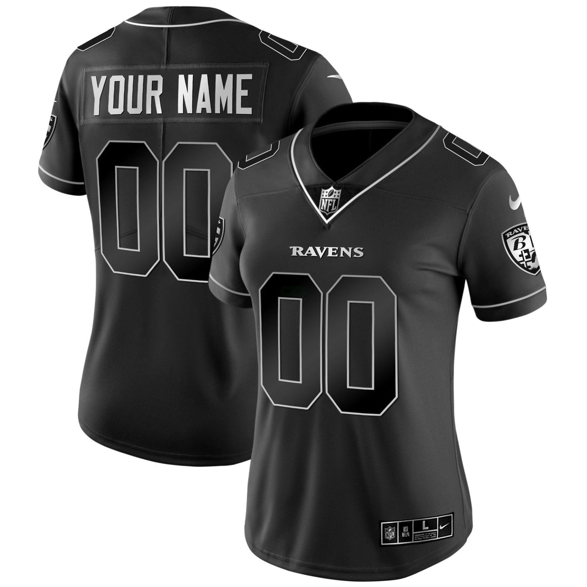 Jersey NFL Baltimore Ravens Vapor Gold Custom Name and Number
