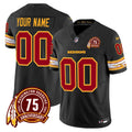 NFL Washington Commanders Washington Redskins 75th Patch Vapor Limited Jersey