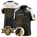 NFL Washington Commanders Washington Redskins Throwback 1992 Super Bowl XXVI Patch Gold Vapor Limited Jersey