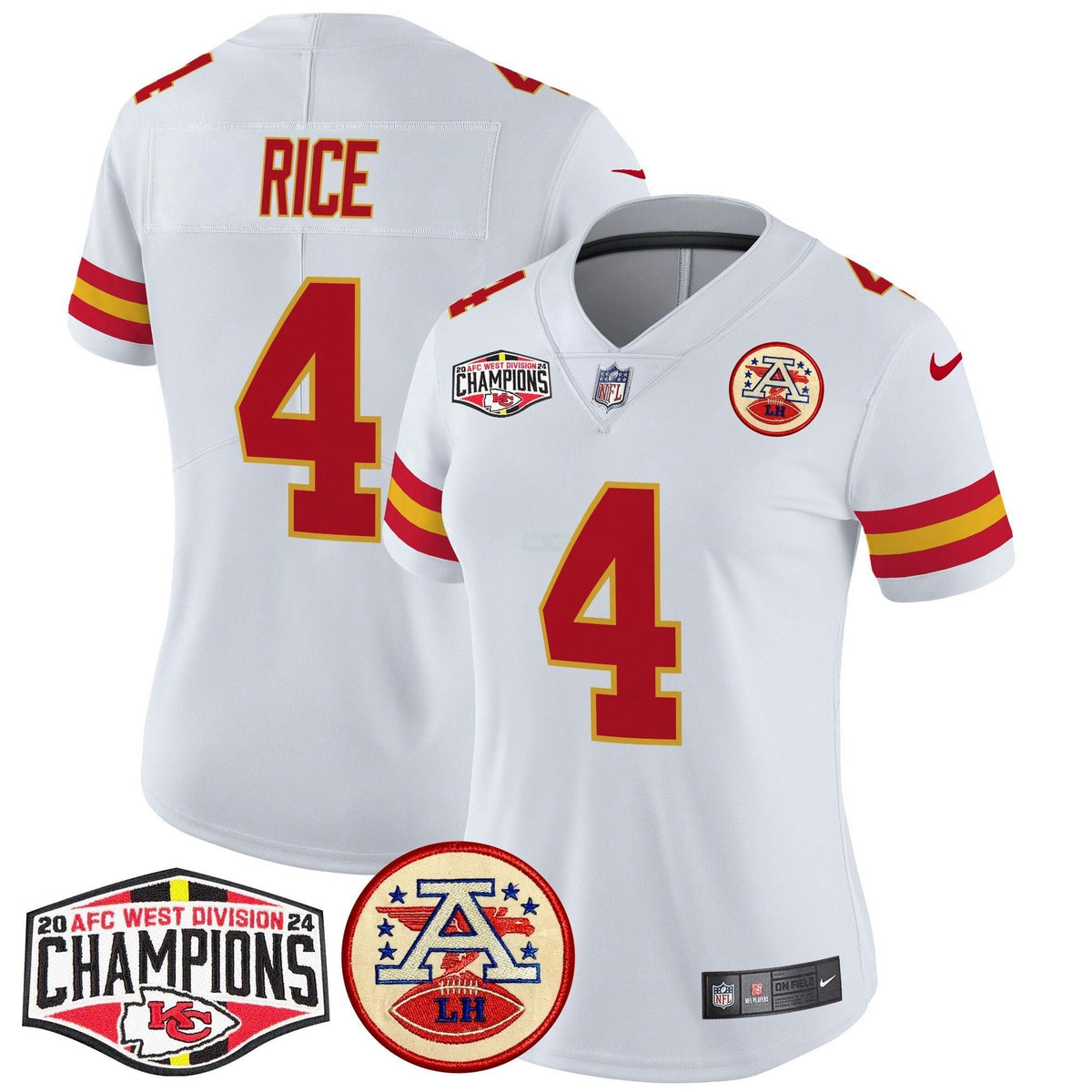 NFL Women’s 2024 AFC West Division Champions Patch Vapor Limited Jersey
