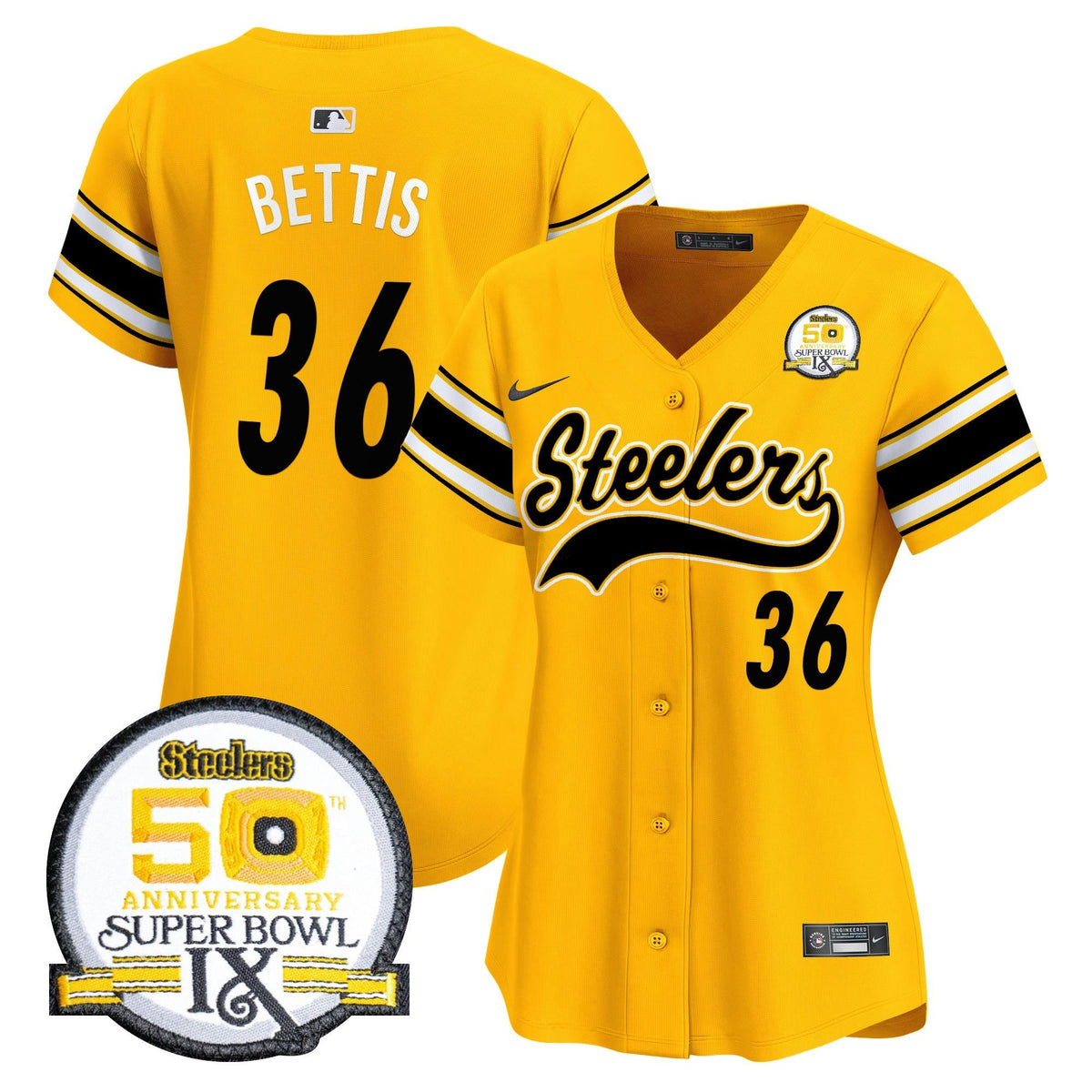 NFL Women’s 50th Anniversary Of Super Bowl IX Patch Vapor Premier Jersey