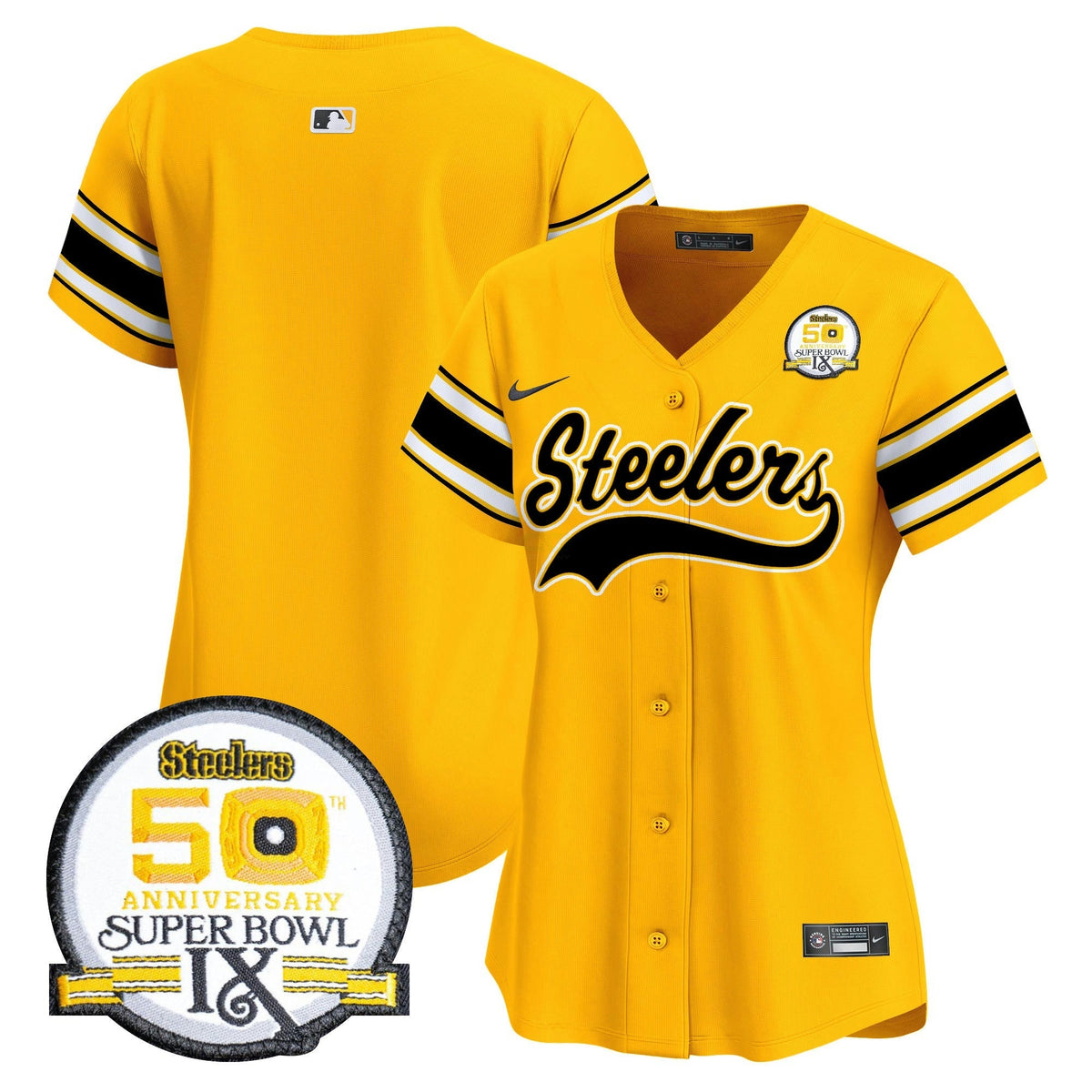 NFL Women’s 50th Anniversary Of Super Bowl IX Patch Vapor Premier Jersey
