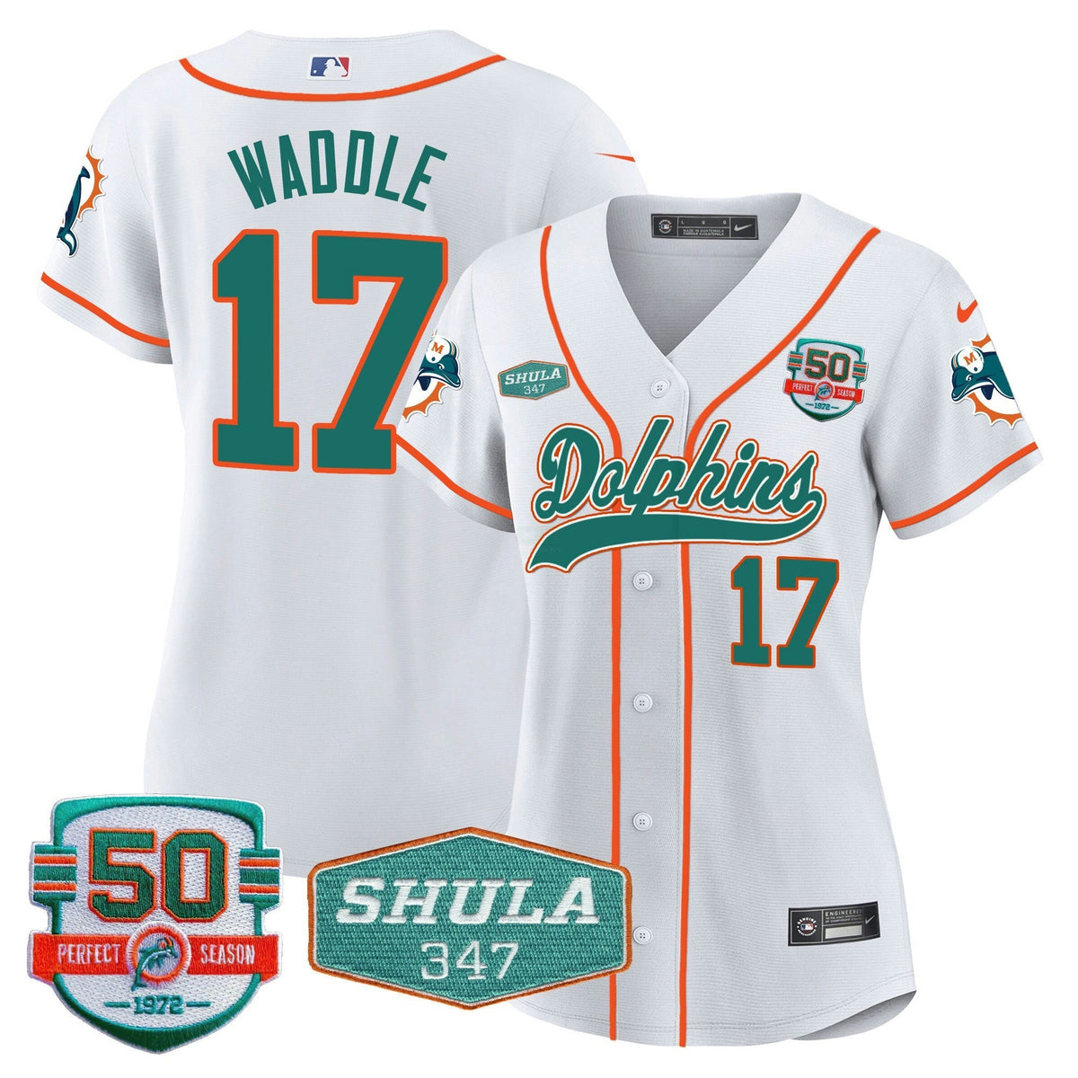 NFL Women’s 50th & Don Shula 347 Memorial Patch Jersey