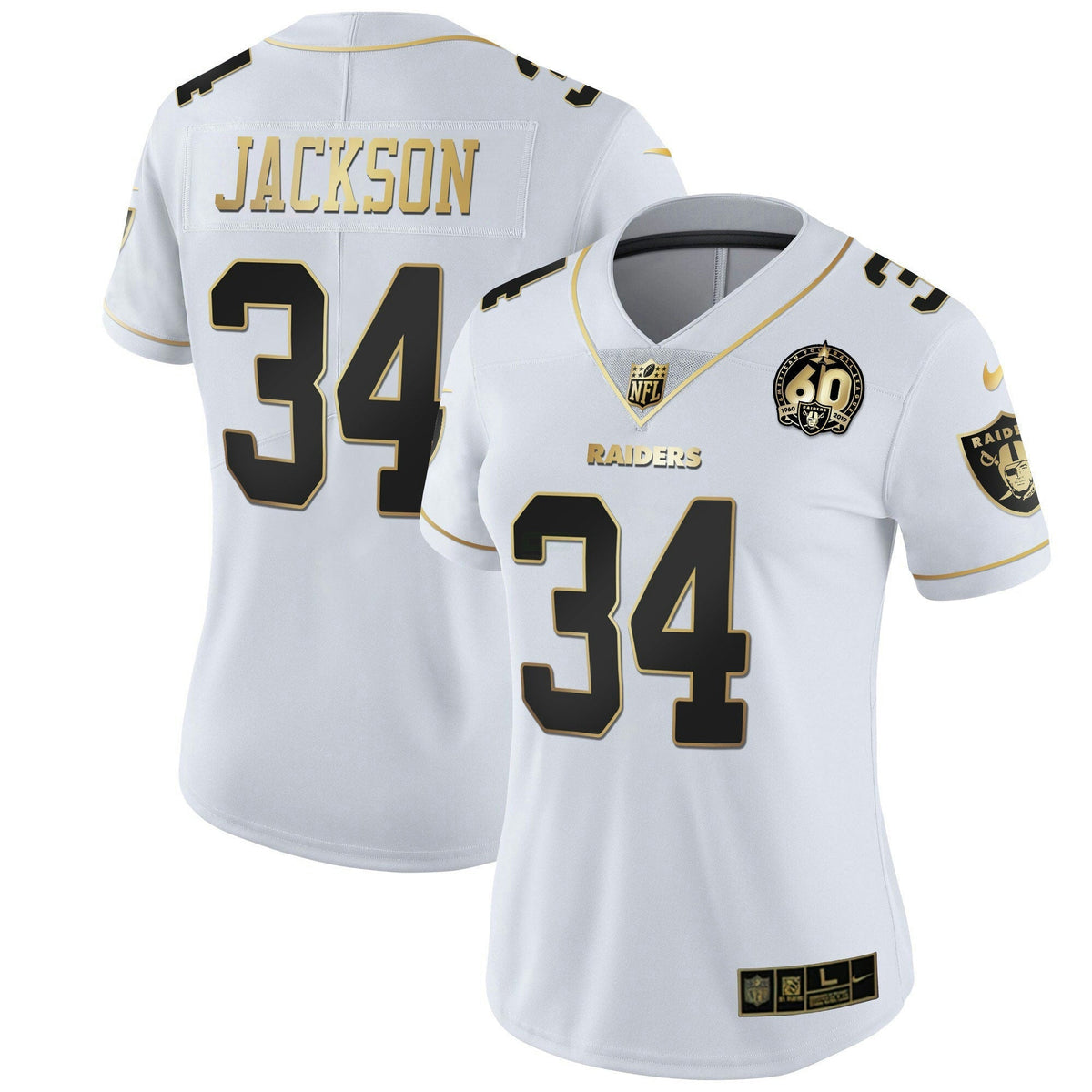 Jersey NFL Women’s 60th Season Patch Gold & Split