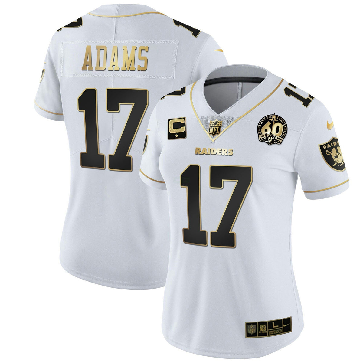 Jersey NFL Women’s 60th Season Patch Gold & Split