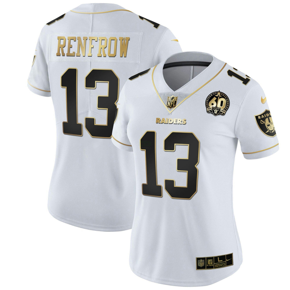 Jersey NFL Women’s 60th Season Patch Gold & Split