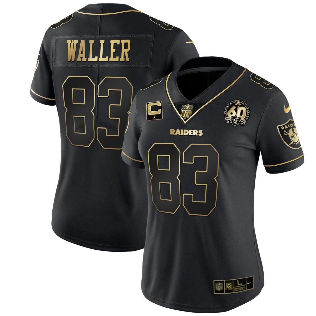 Jersey NFL Women’s 60th Season Patch Gold & Split