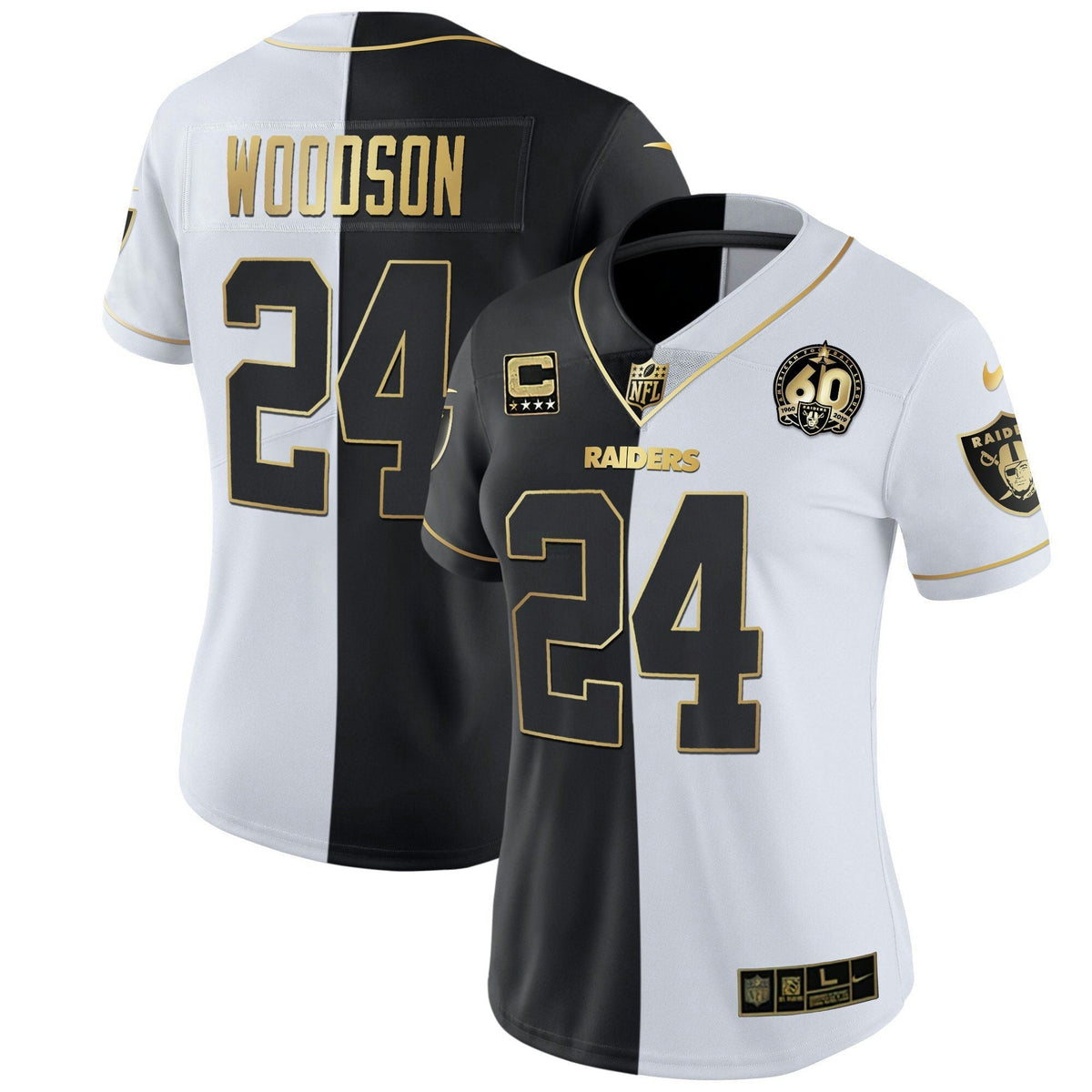 Jersey NFL Women’s 60th Season Patch Gold & Split