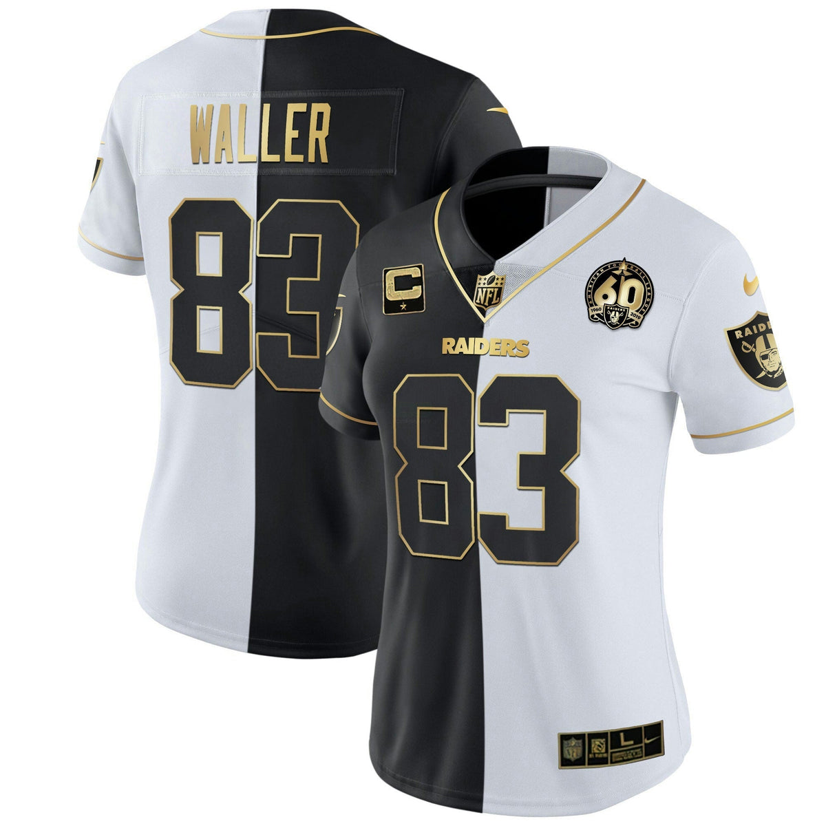 Jersey NFL Women’s 60th Season Patch Gold & Split