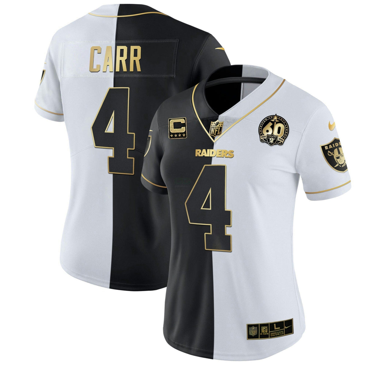 Jersey NFL Women’s 60th Season Patch Gold & Split