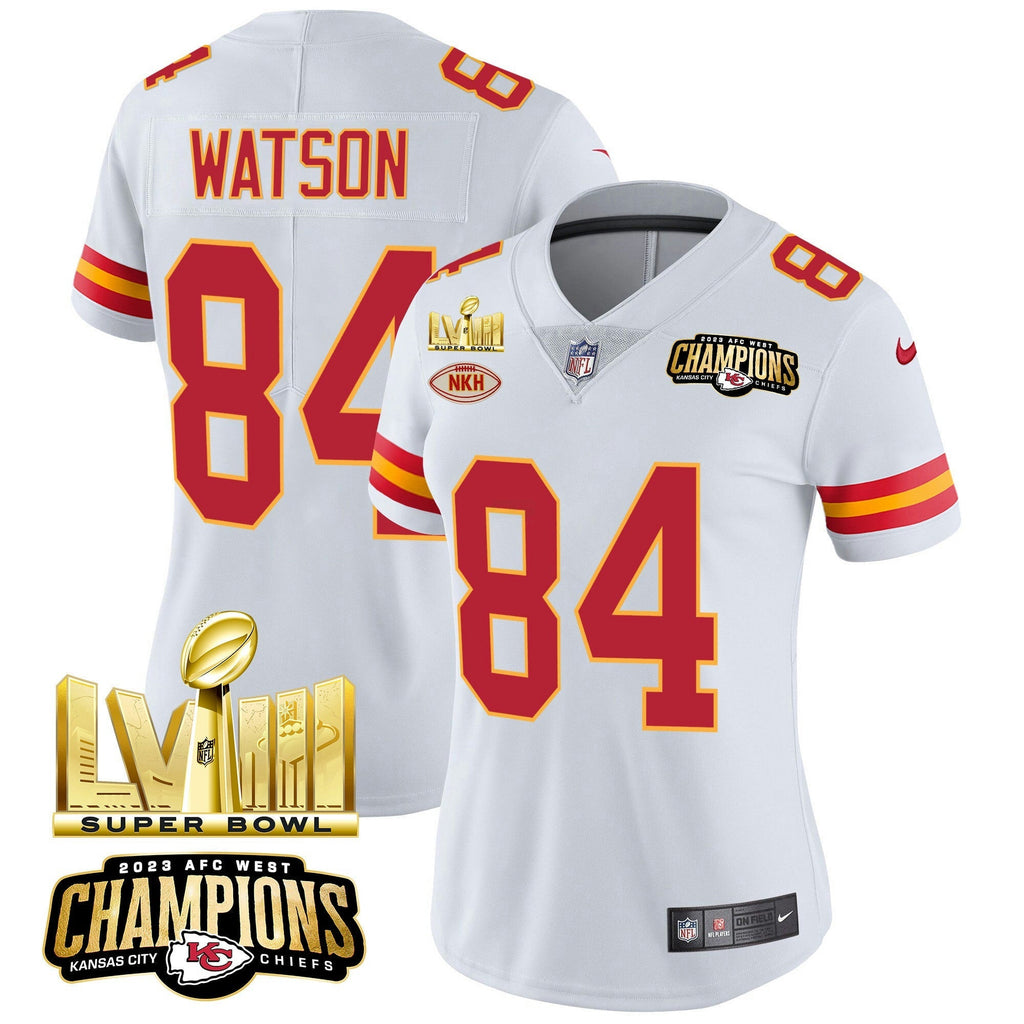 NFL Women’s AFC West Champions & Super Bowl LVIII Gold Patch Vapor Jersey