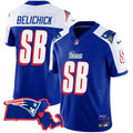 NFL Women’s Bill Belichick “SB 36, 38, 39, 49, 51 Champions” Vapor Jersey