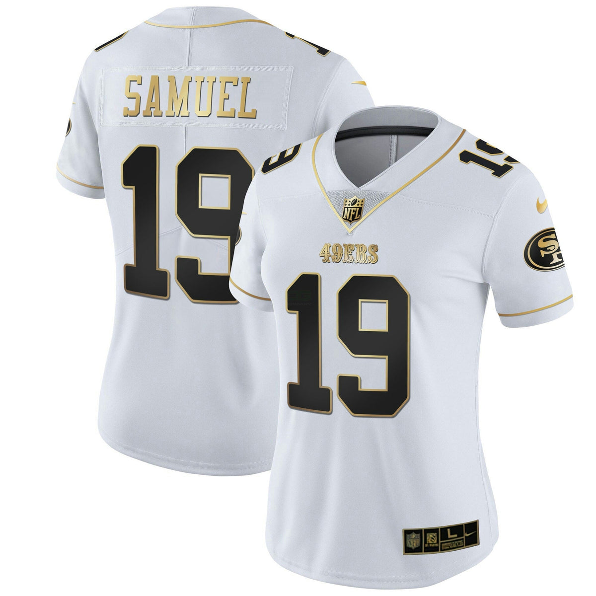 Jersey NFL Women’s White Gold & Black Gold