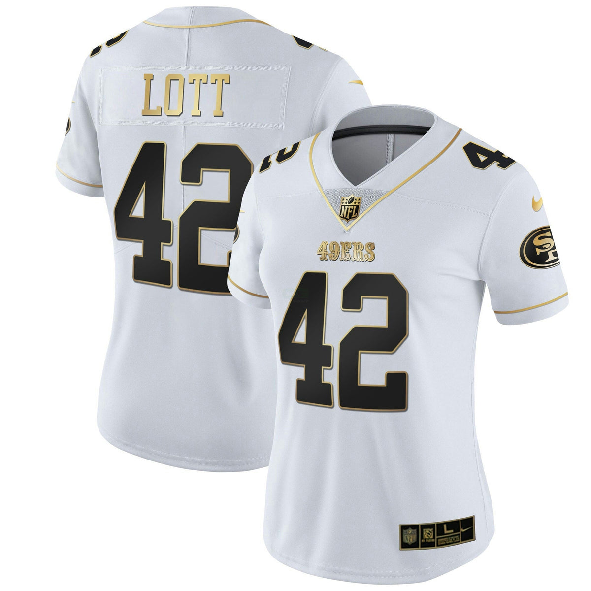 Jersey NFL Women’s White Gold & Black Gold