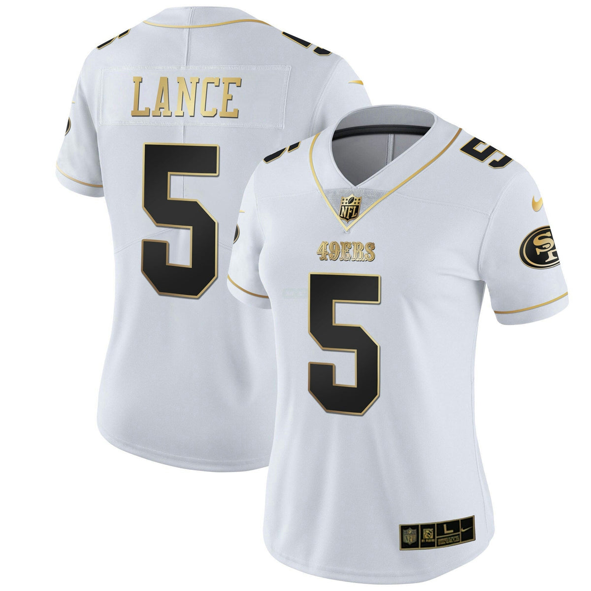 Jersey NFL Women’s White Gold & Black Gold
