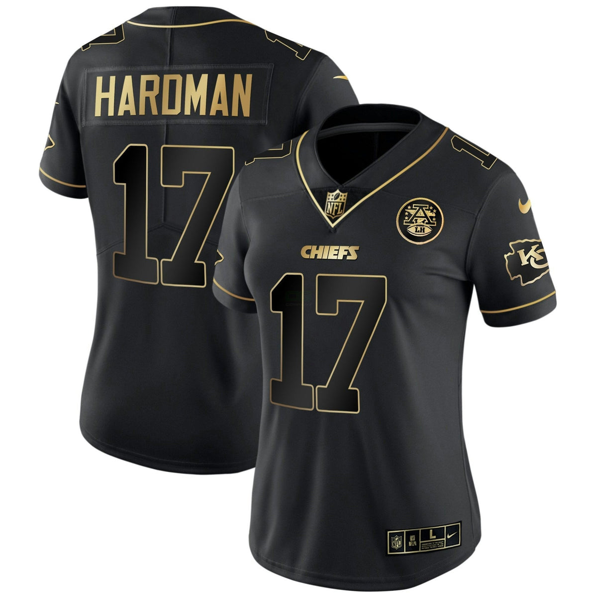 Jersey NFL Kansas City Chiefs Women’s White Gold & Black Gold