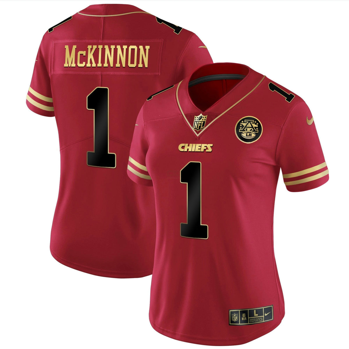 Jersey NFL Kansas City Chiefs Women’s White Gold & Black Gold