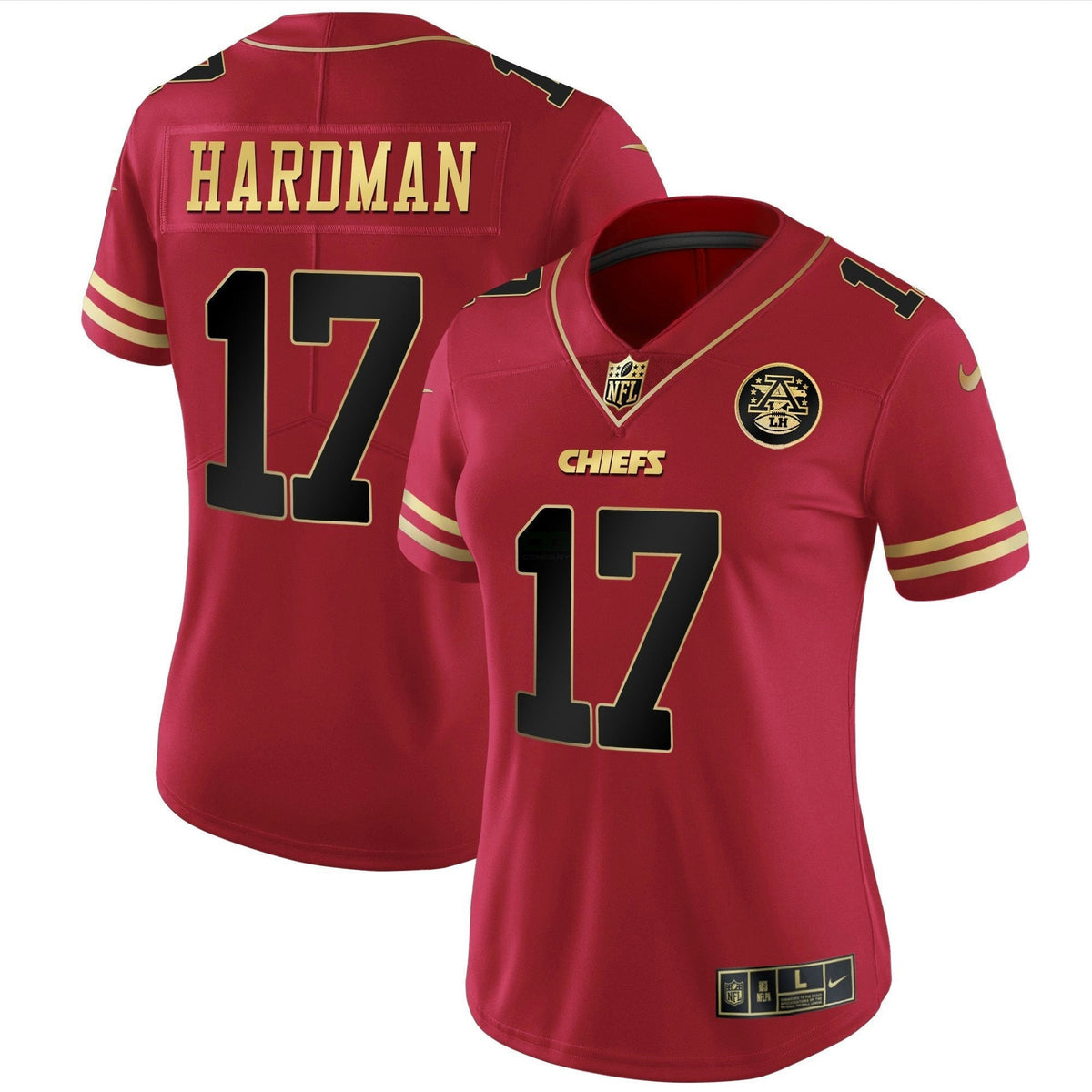 Jersey NFL Kansas City Chiefs Women’s White Gold & Black Gold