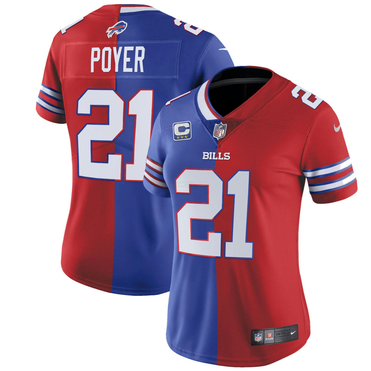 Jersey NFL Buffalo Bills Women’s White Gold & Black Gold