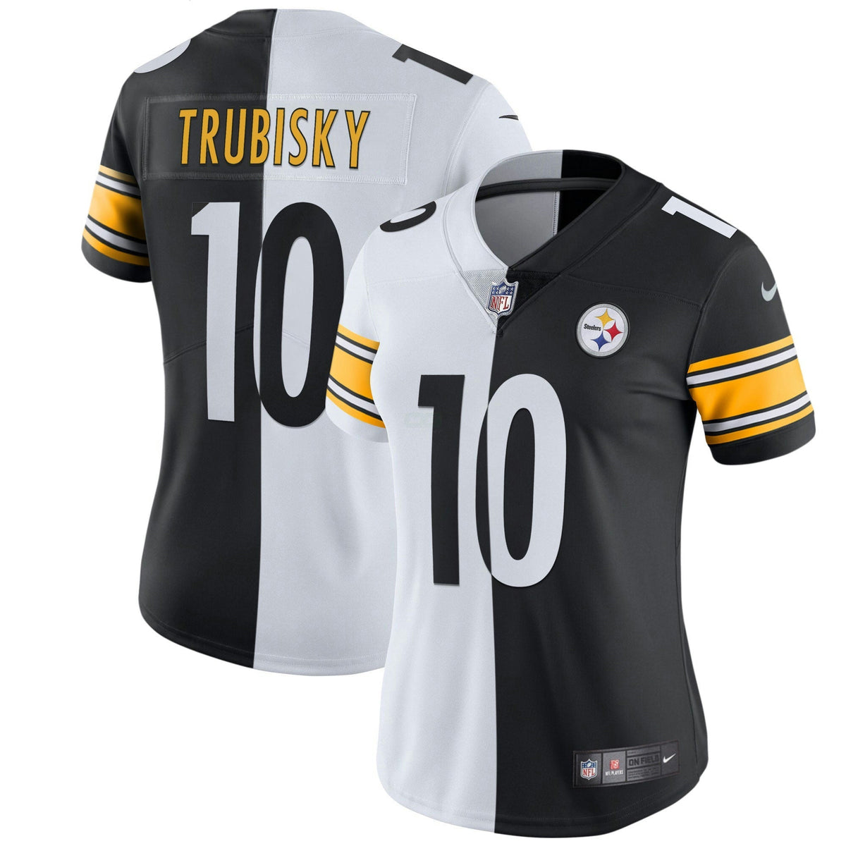 Jersey NFL Pittsburgh Steelers Women’s White Gold & Black Gold