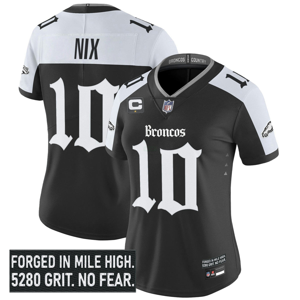 NFL Women’s Denver ‘Gothic Mile High Shadows Edition’ Vapor Limited Jersey