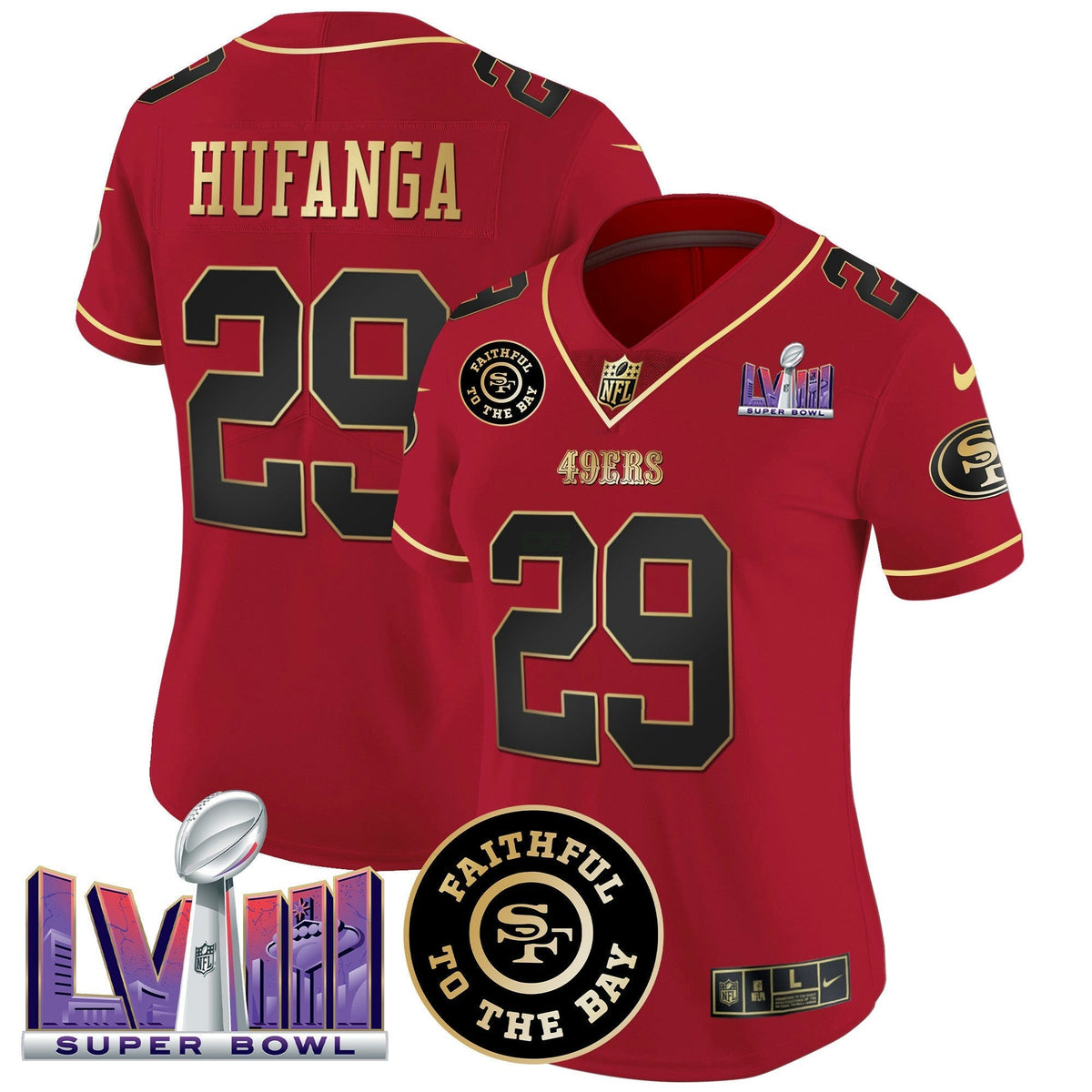 NFL Women’s Faithful & Super Bowl LVIII Patch Vapor Jersey