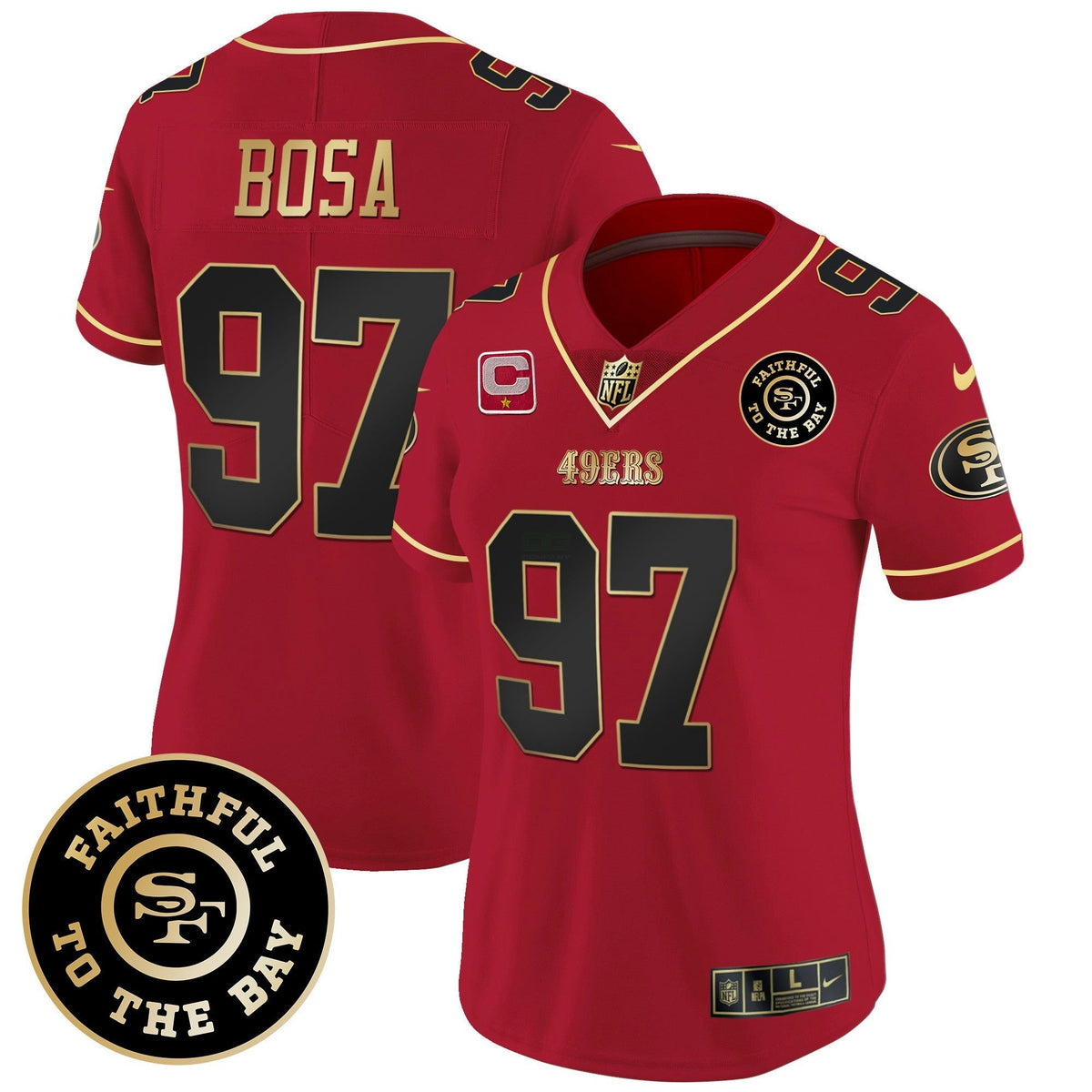 NFL Women’s Faithful To The Bay 2024 Patch Vapor Limited Jersey