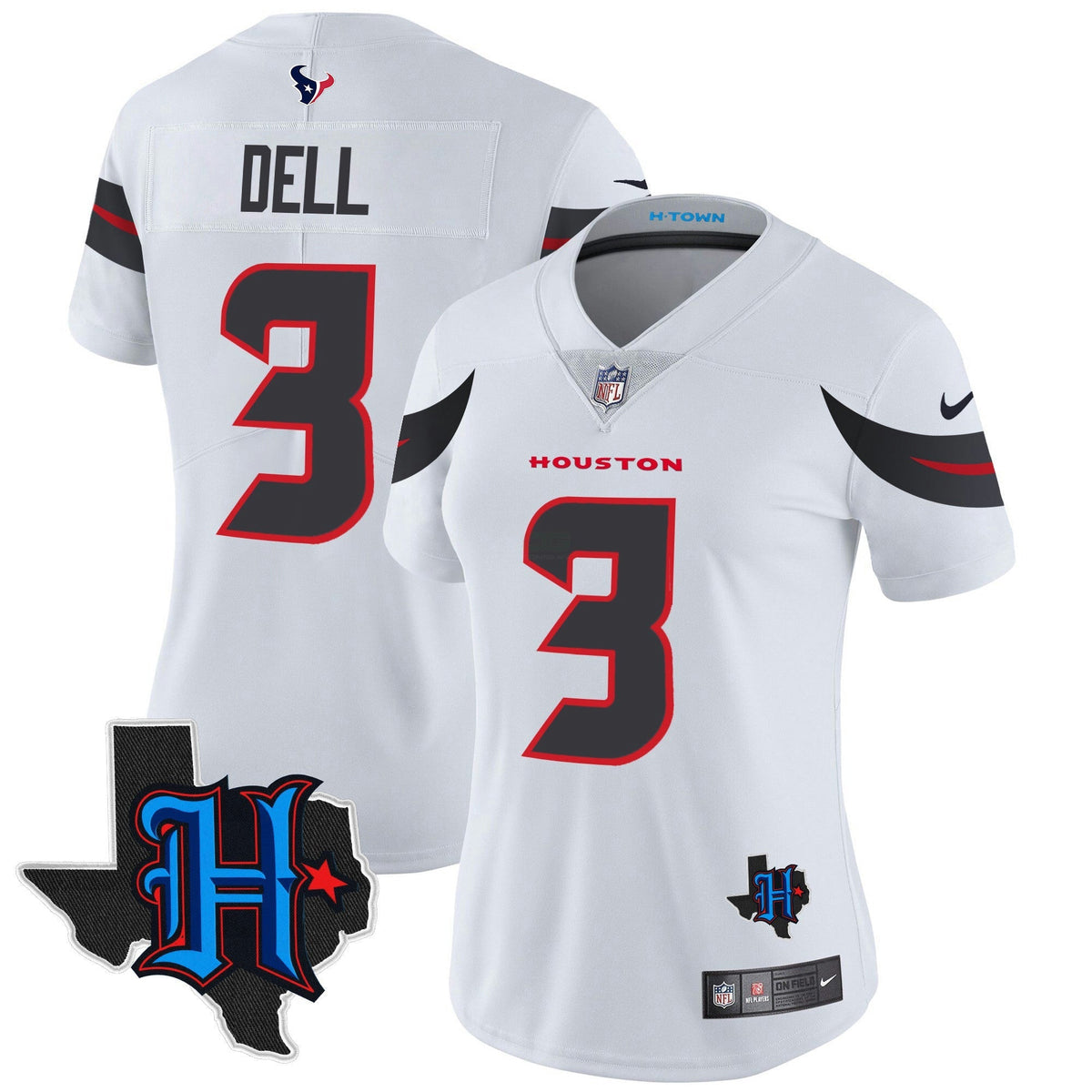 NFL Women’s Houston 2024 Texas Patch Vapor Limited Jersey