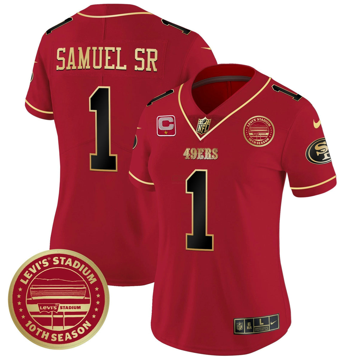 NFL Women’s Levi’S Stadium 10th Season Patch Vapor Limited Jersey