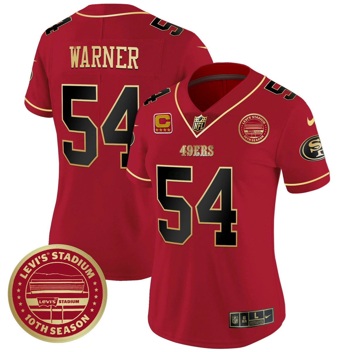 NFL Women’s Levi’S Stadium 10th Season Patch Vapor Limited Jersey