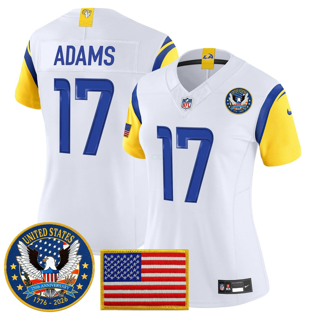 NFL Women’s Los Angeles 2025 “United States 250th Anniversary Patch” Vapor Limited Jersey