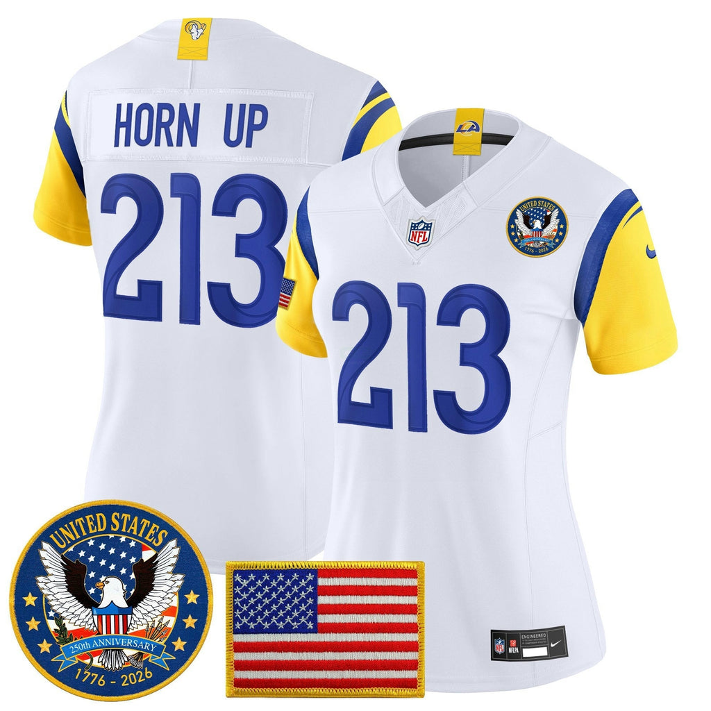 NFL Women’s Los Angeles 2025 “United States 250th Anniversary Patch” Vapor Limited Jersey