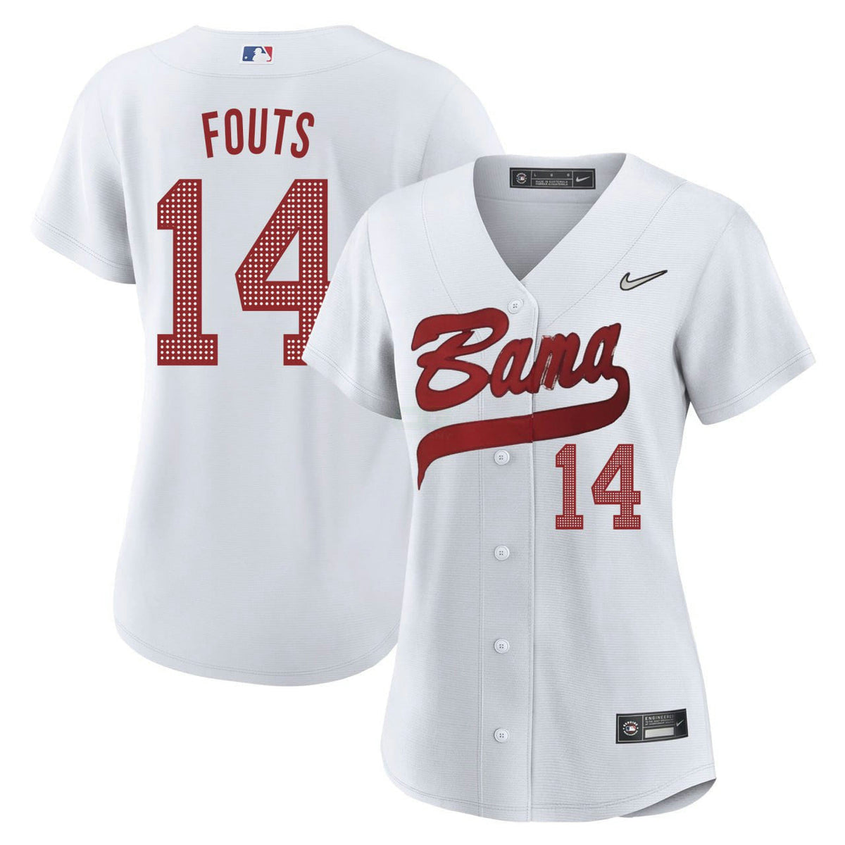 NFL Alabama Crimson Tide Women’s Montona Fouts Alabama Softball Jersey - White
