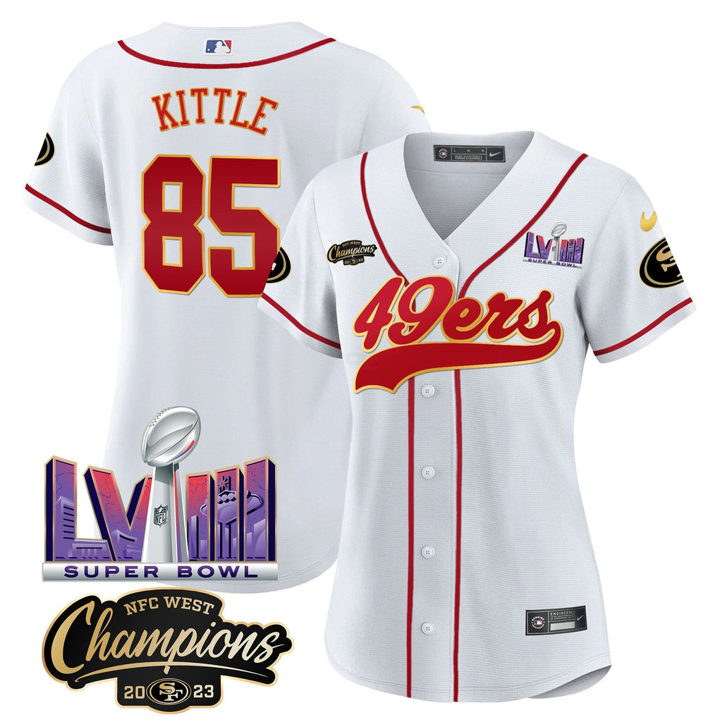 NFL Women’s NFC West Champions & Super Bowl LVIII Patch Jersey