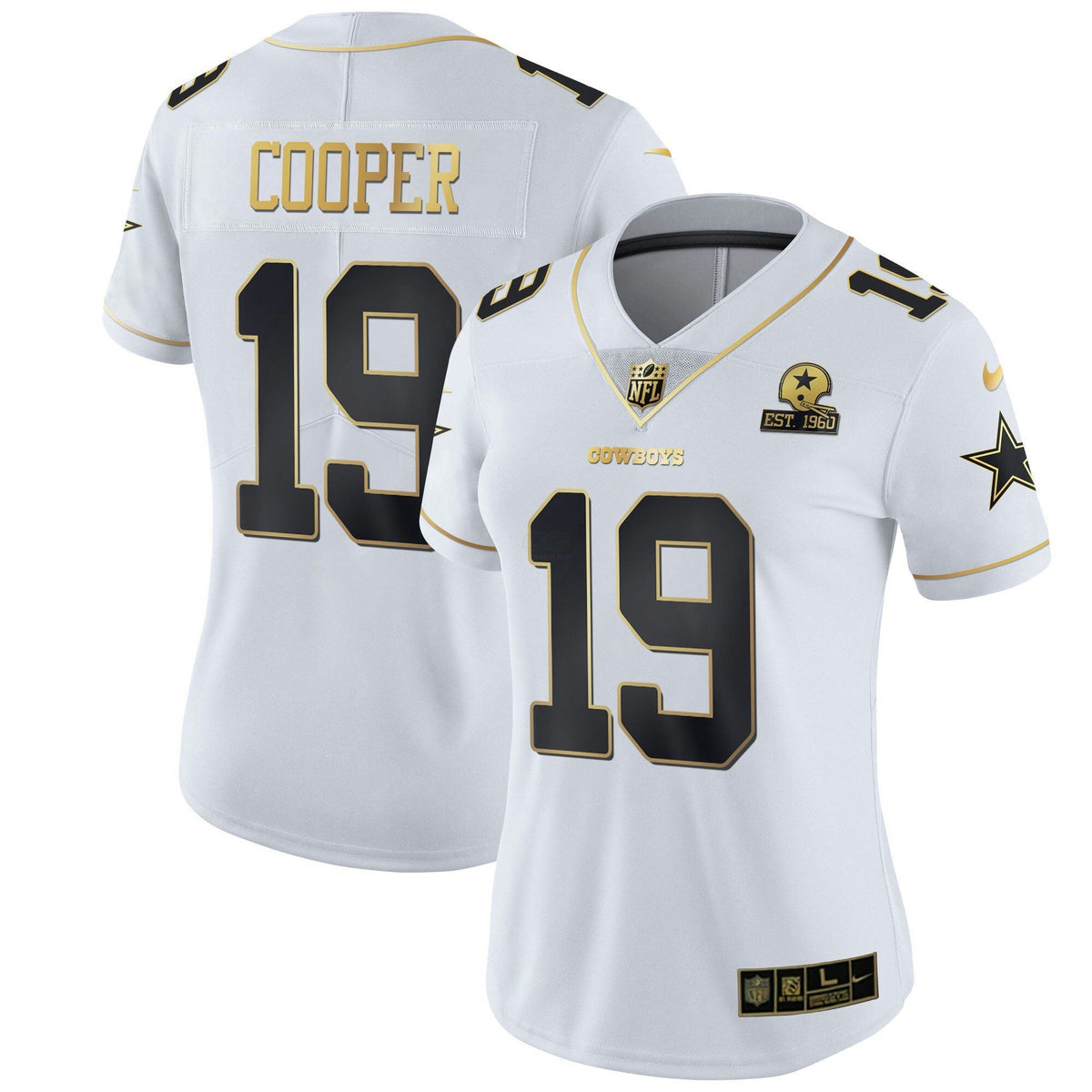 Jersey NFL Women’s Black Gold & White Gold