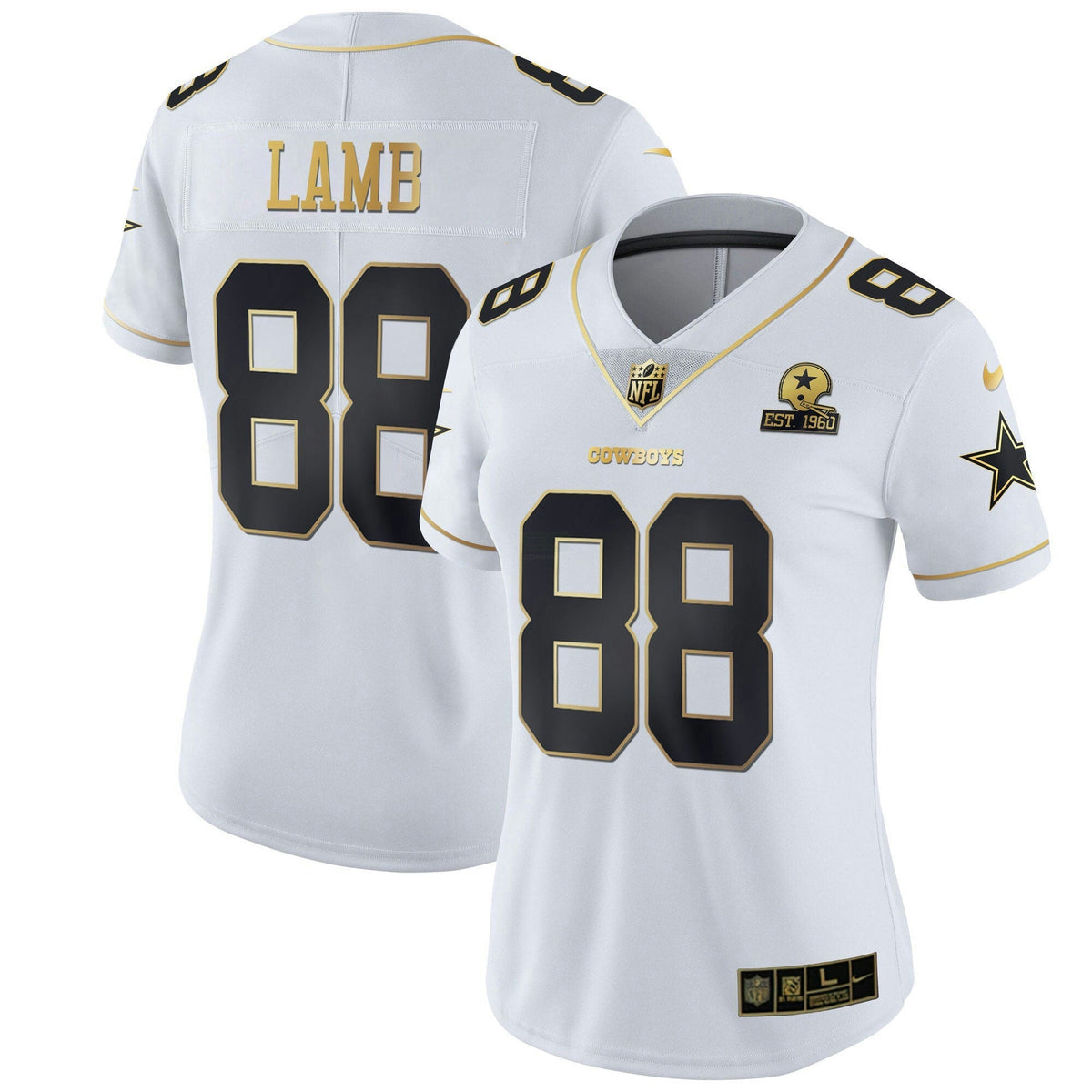 Jersey NFL Women’s Black Gold & White Gold