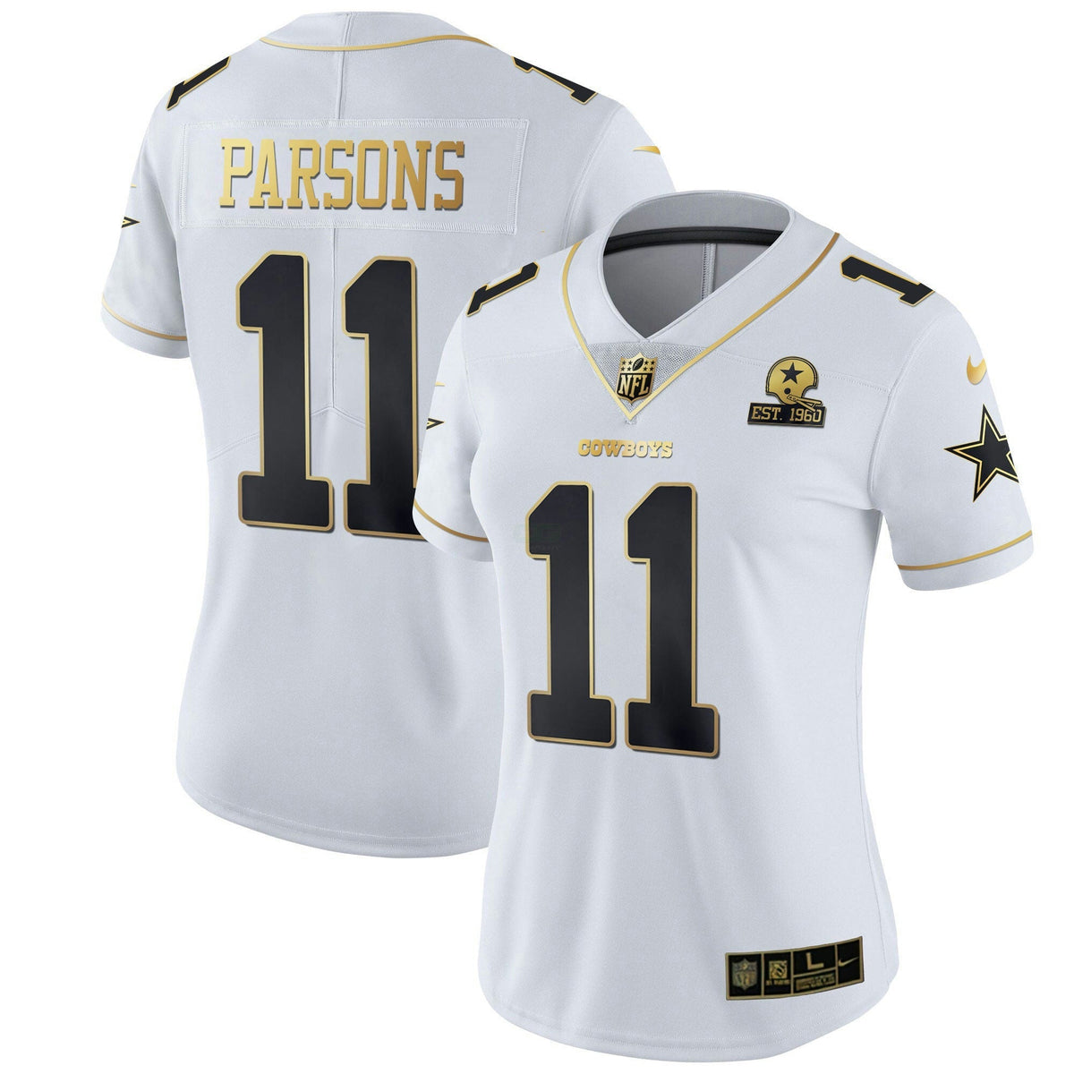 Jersey NFL Women’s Black Gold & White Gold