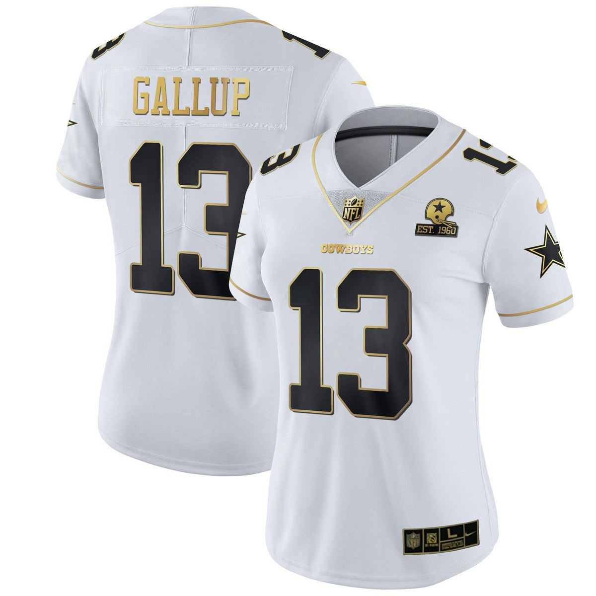 Jersey NFL Women’s Black Gold & White Gold