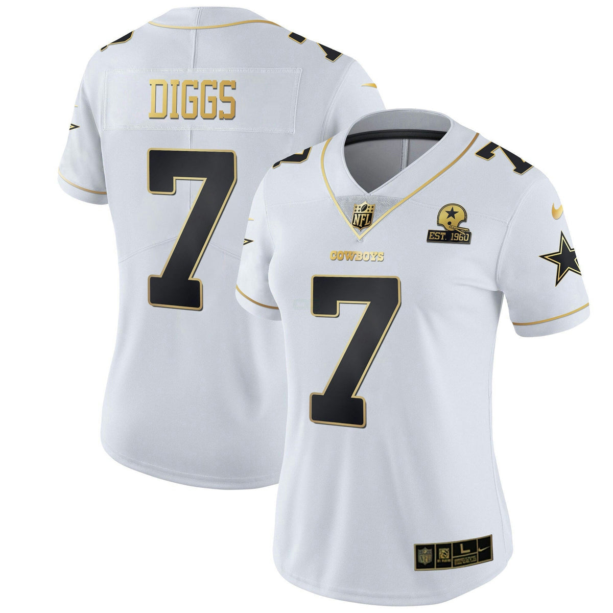 Jersey NFL Women’s Black Gold & White Gold