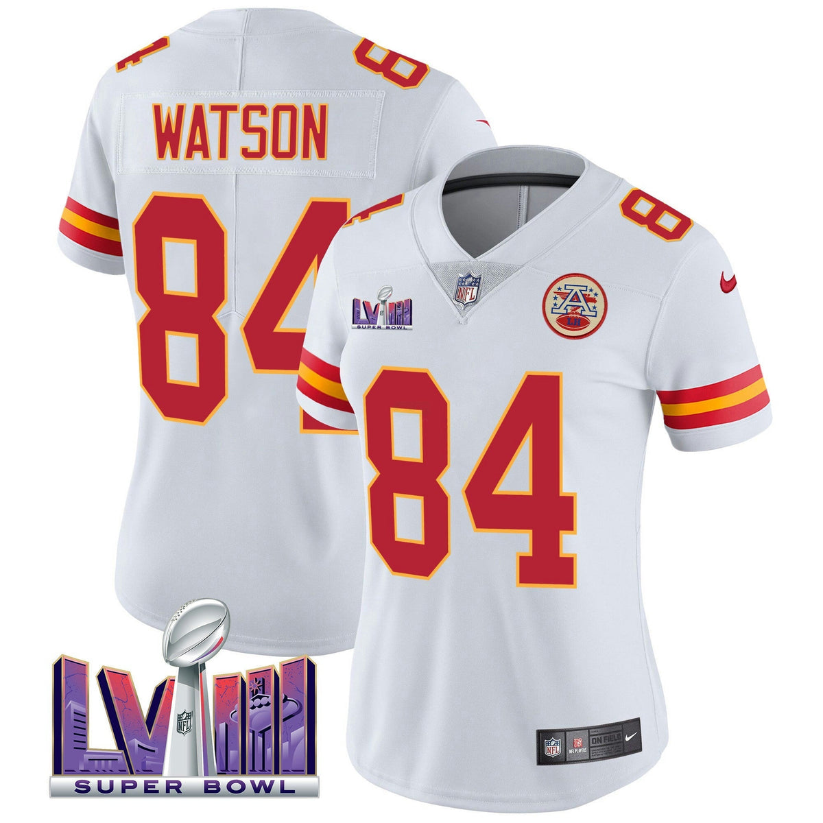NFL Kansas City Chiefs Women’s Super Bowl LVIII Patch Vapor Jersey