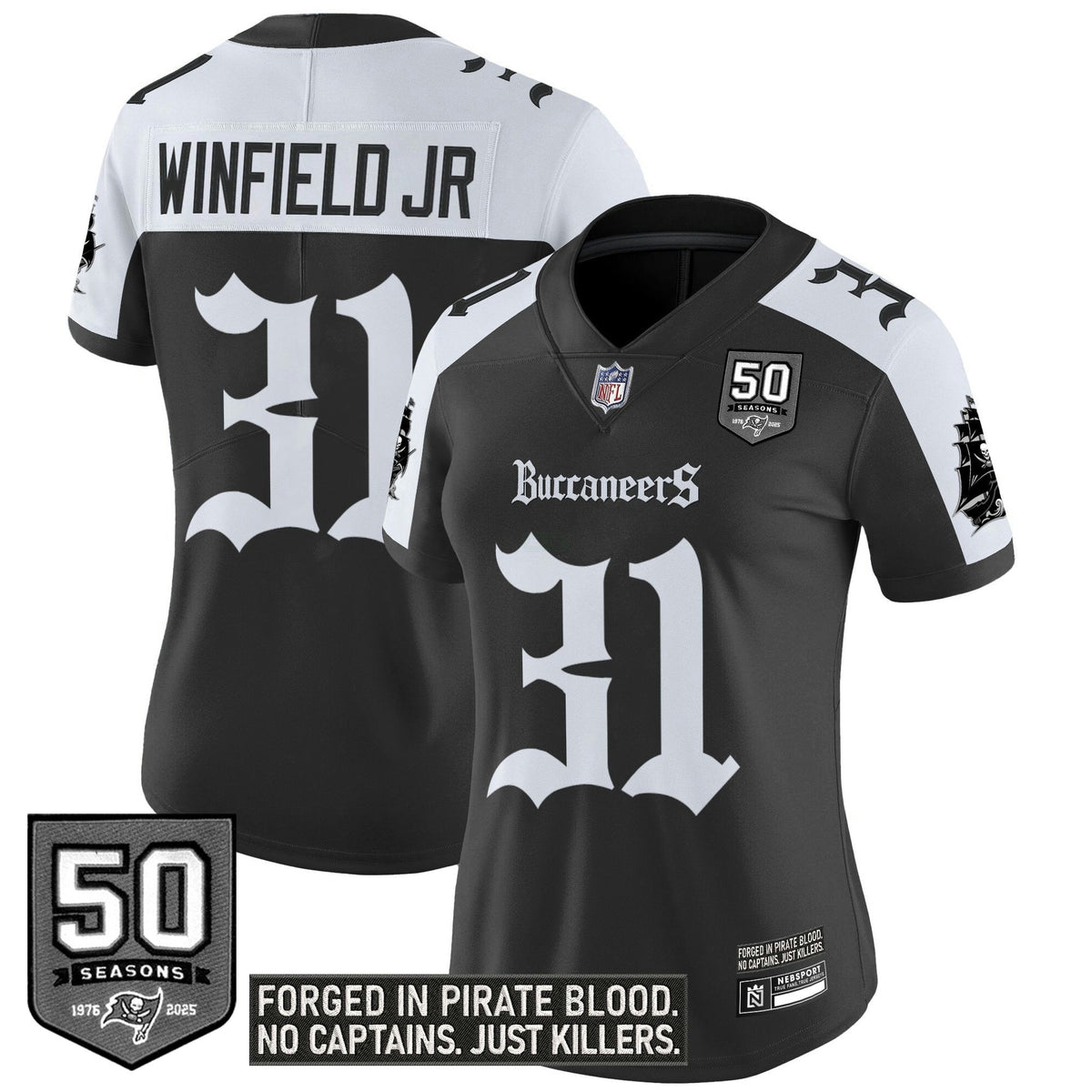 NFL Women’s Tampa Bay ‘Gothic Pirate Shadows Edition’ Vapor Limited Jersey