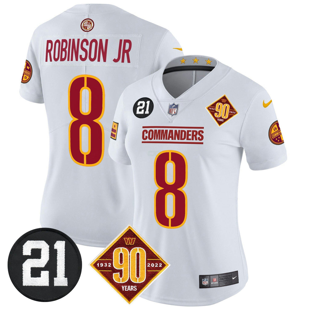 NFL Women’s Washington 90th & Sean Taylor Patch Vapor Limited Jersey