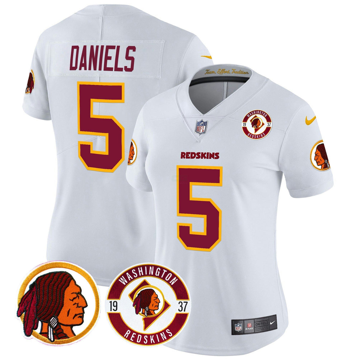NFL Washington Commanders Women’s Washington Redskins 2024 Vapor Limited Jersey – Est. 1937 Patch