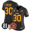 NFL Washington Commanders Women’s Washington Redskins 75th & Sean Taylor Patch Vapor Limited Jersey