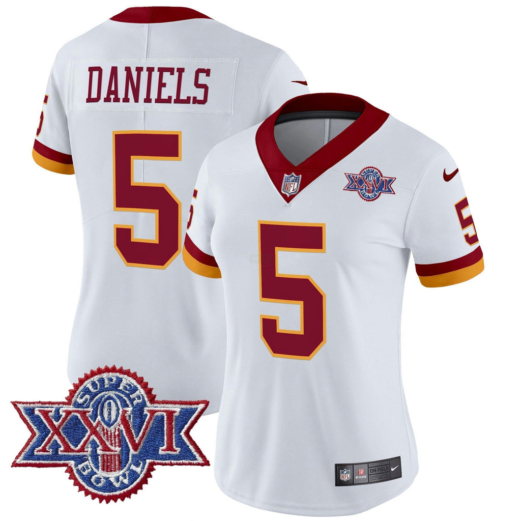 NFL Washington Commanders Women’s Washington Redskins Throwback 1992 Super Bowl XXVI Patch Vapor Limited Jersey