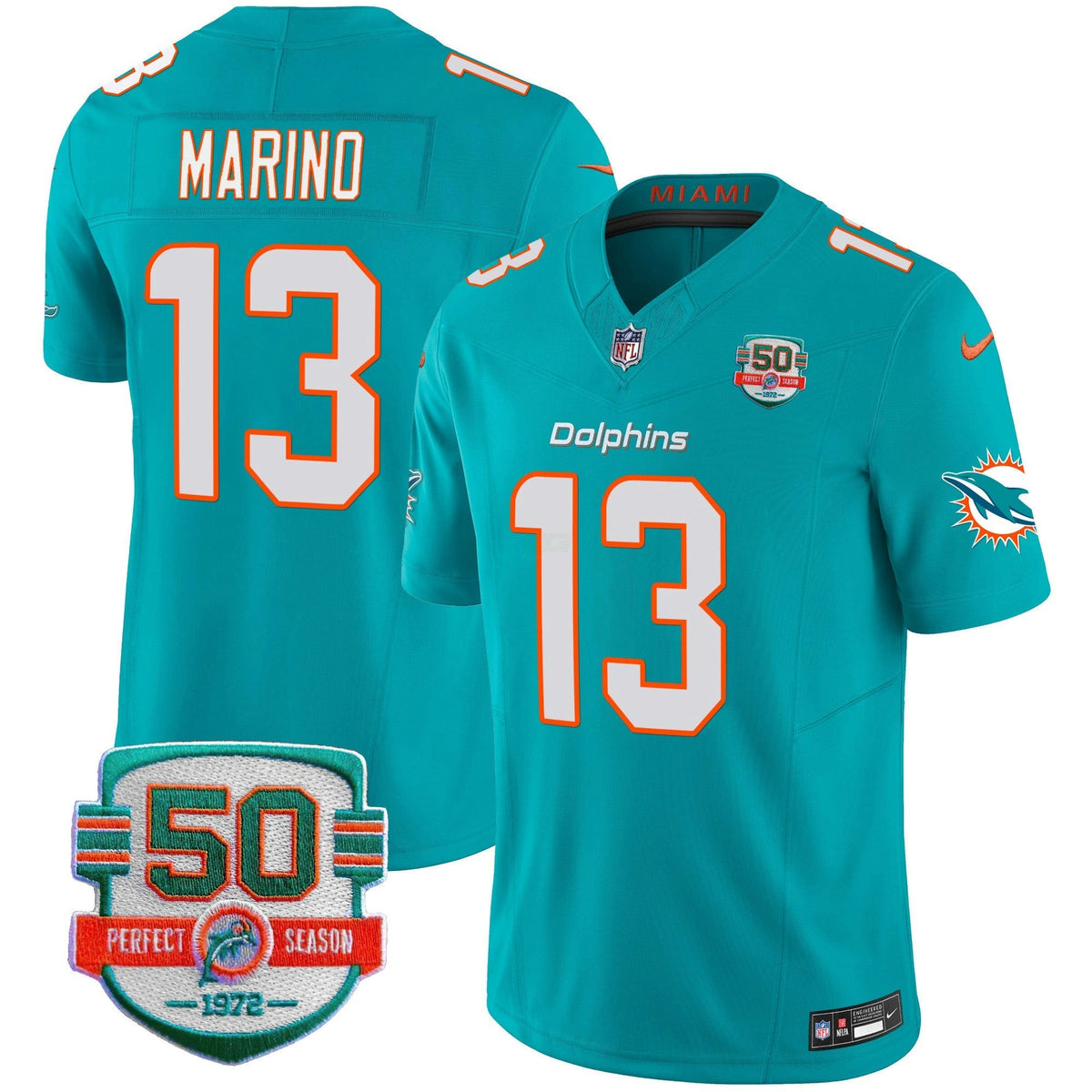 NFL Youth’s 50th 1972 Perfect Season Patch Vapor Jersey