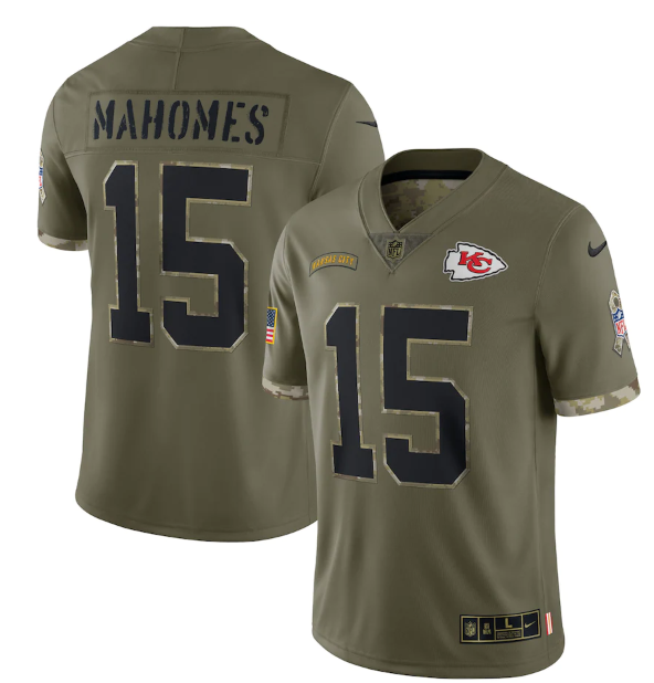 NFL Kansas City Chiefs Vapor Limited Jersey Salute To Service 2022