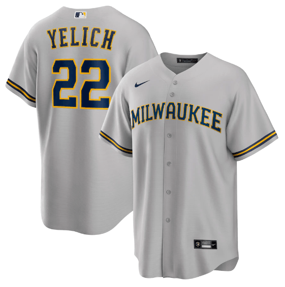 Jersey Milwaukee Brewers Gray Fan