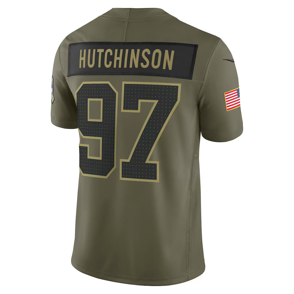 NFL Detroit Lions Vapor F.U.S.E. Limited Jersey Salute To Service 2025